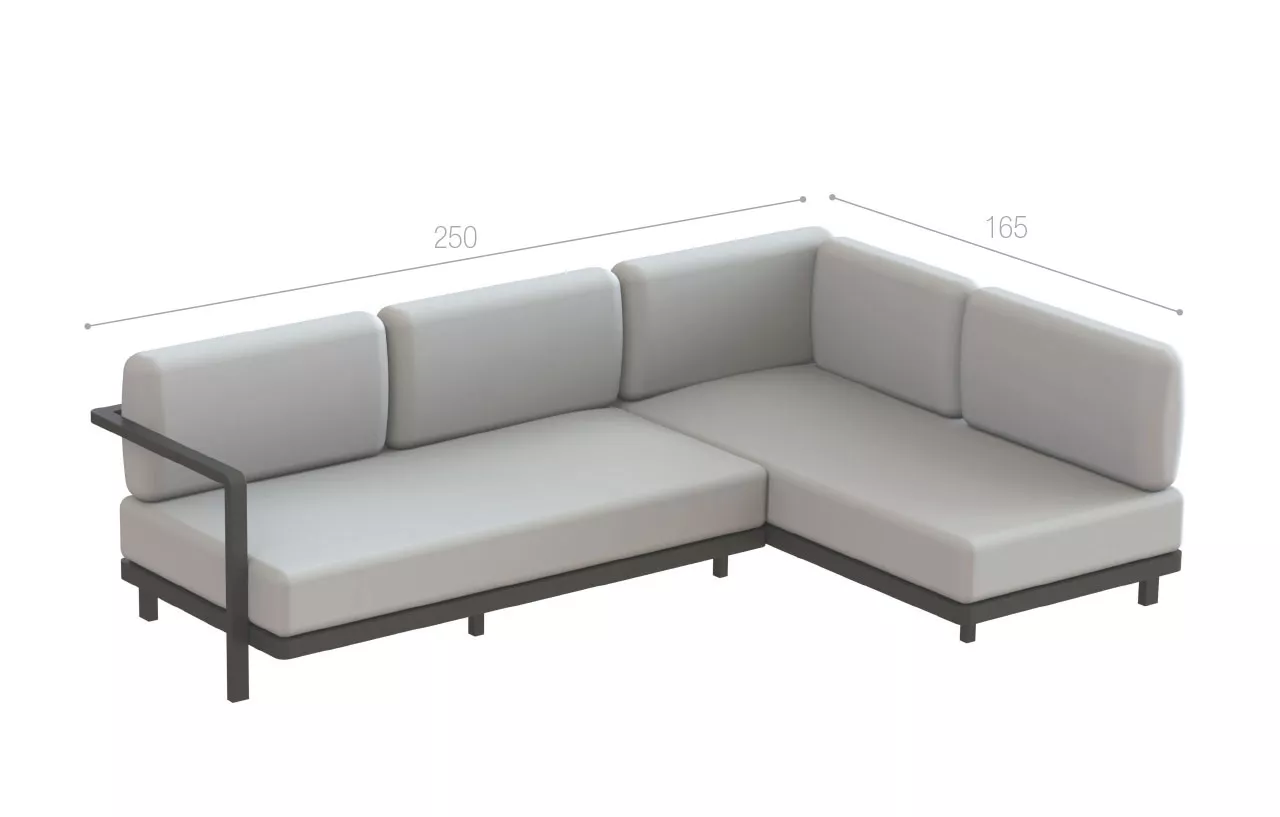 Royal Botania Red Label • Alura Lounge Ecksofa 02 • 250 cm rechts/links