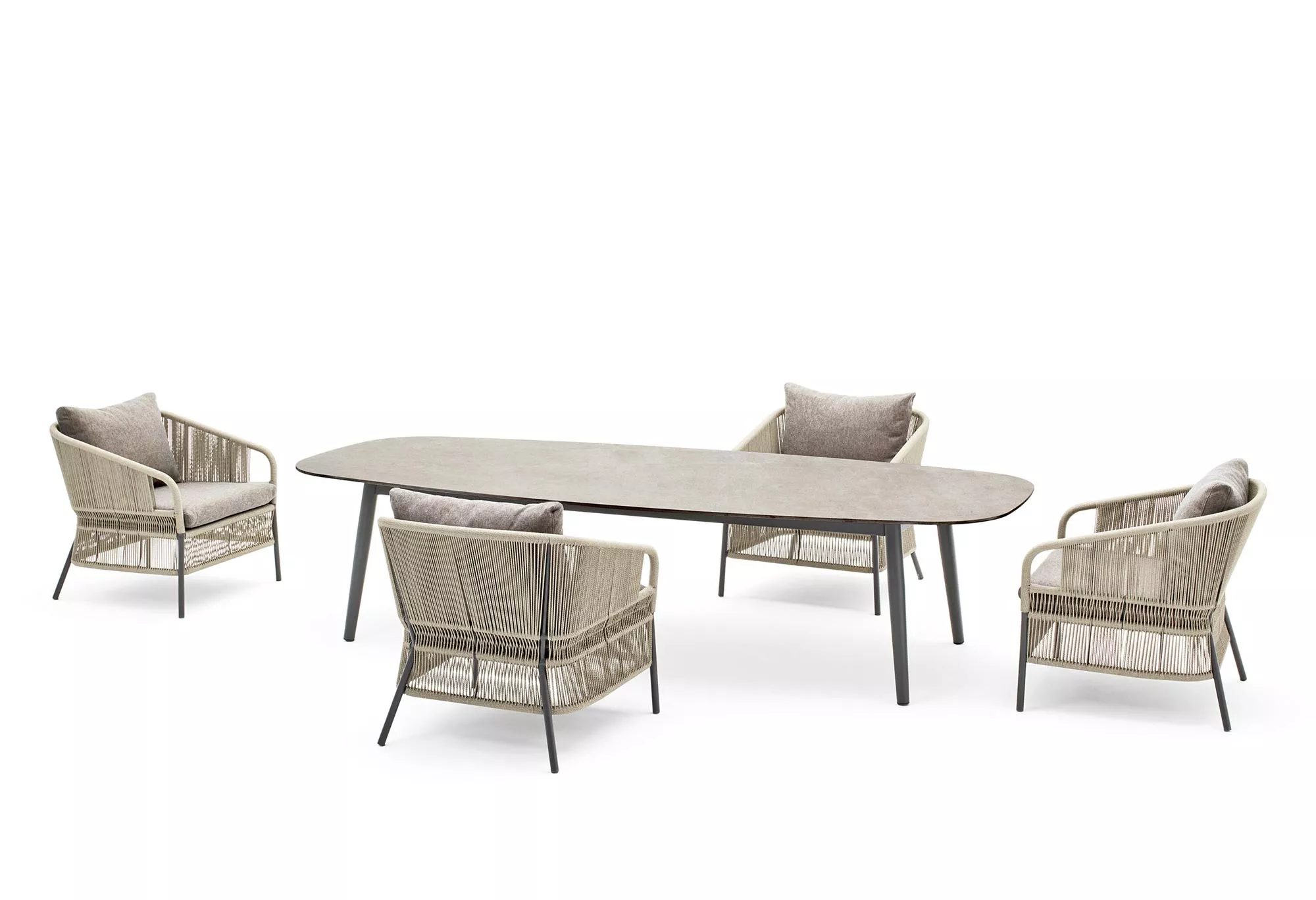 Varaschin Ellisse Gartentisch mit Aluminiumgestell 280 cm • konfigurierbar