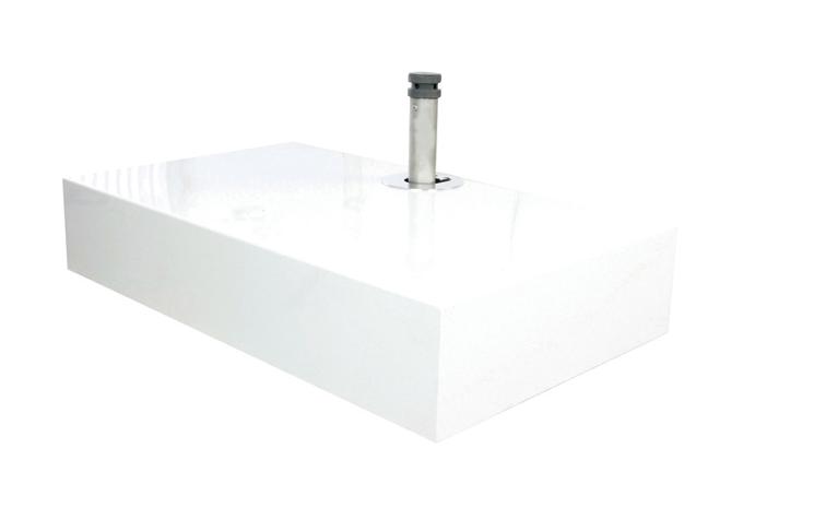 Tuuci Aluma-crete 1/2 Sockel, rechteckig, 236, 296 oder 351 kg