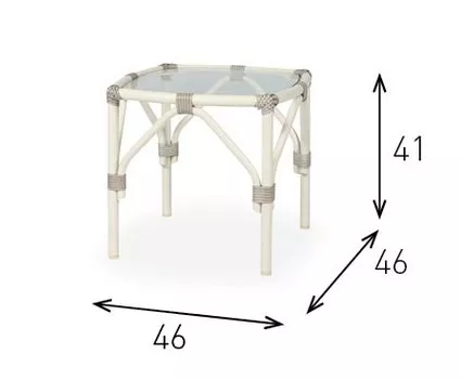 Vincent Sheppard Lucy Beistelltisch quadratisch inkl. Glasplatte