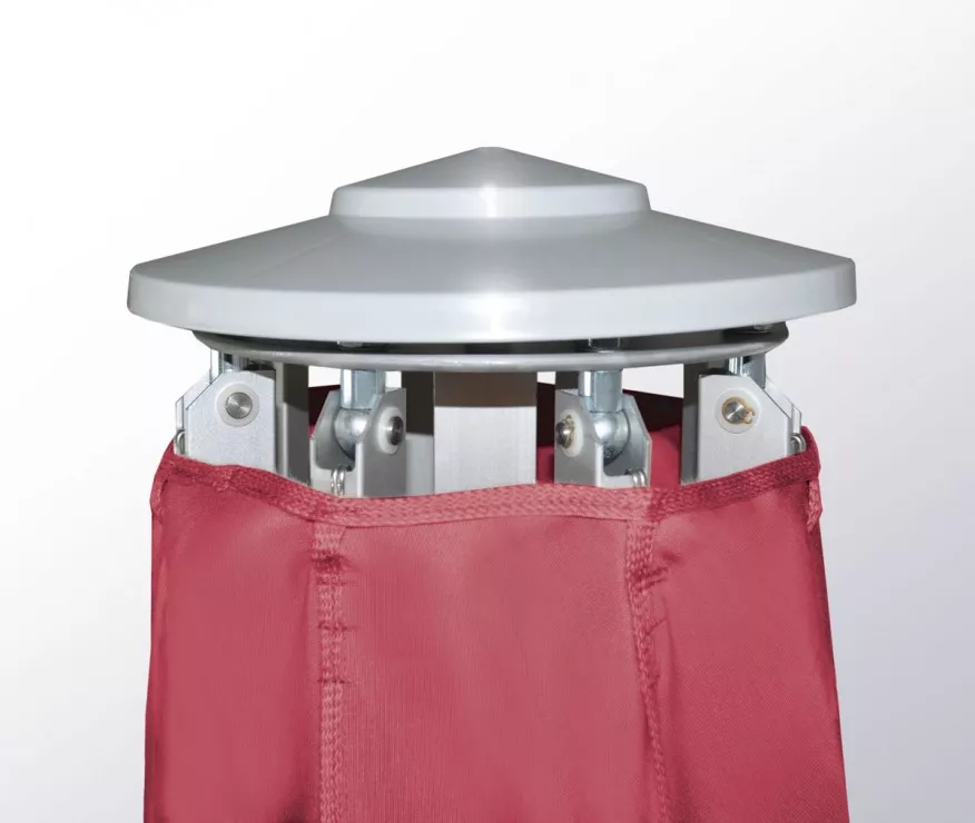 May Sonnenschirm Albatros quadratisch 8-Teiler mit Volant