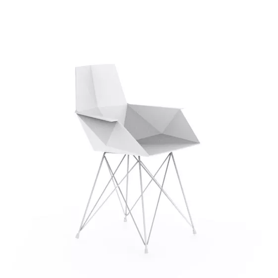 Vondom Faz Armlehnstuhl mit Edelstahlgestell, lackiert