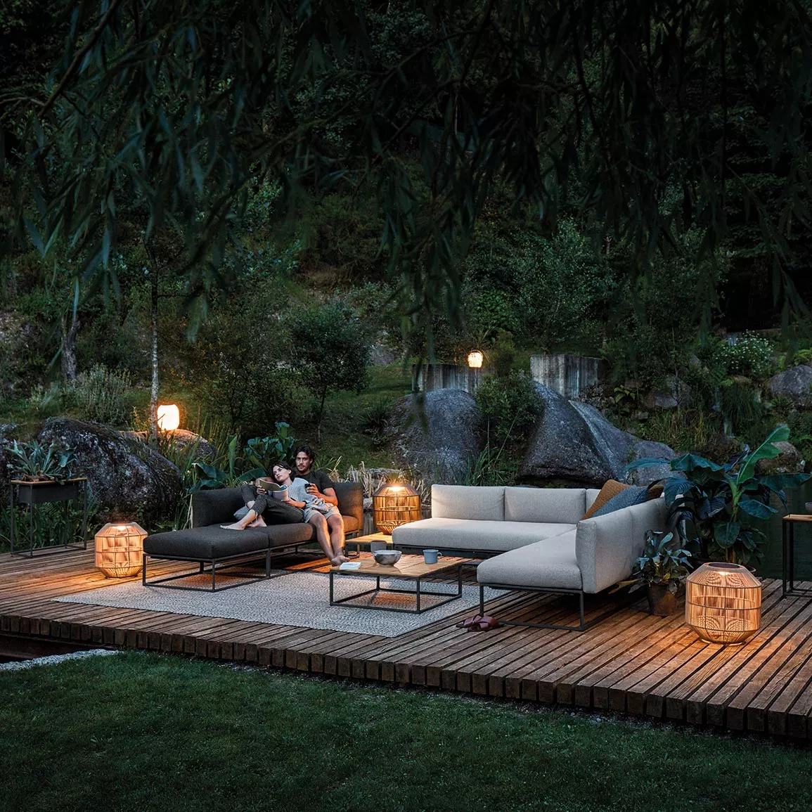 Gloster Maya Loungehocker • Loungemodul 75 cm