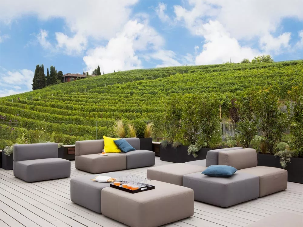 Varaschin Belt Loungesessel (Loungesofa Mittelmodul ZWEIFARBIG) 90 cm  