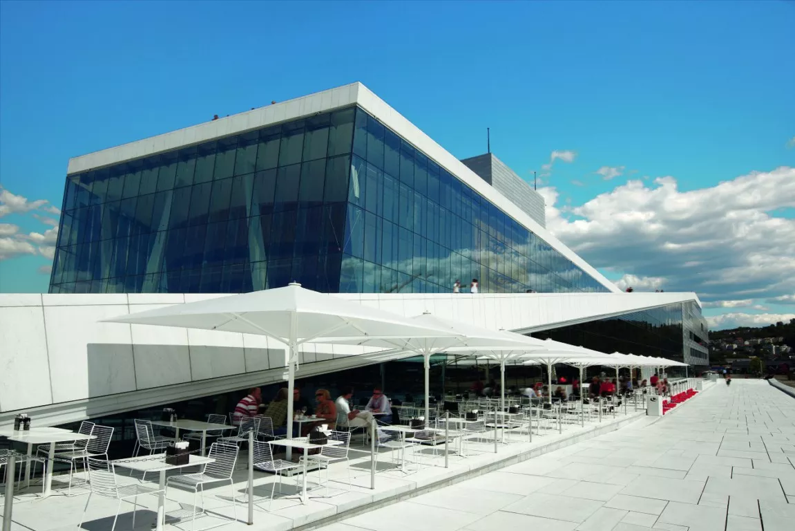 Glatz Gastronomie Sonnenschirm Castello Pro quadratisch 400 x 400 cm