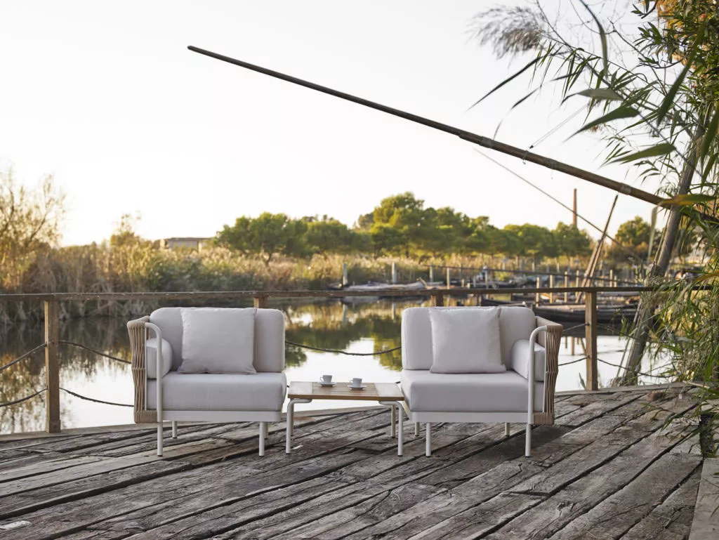 Point Weave Sonnenliege • Gartenliege 78 cm