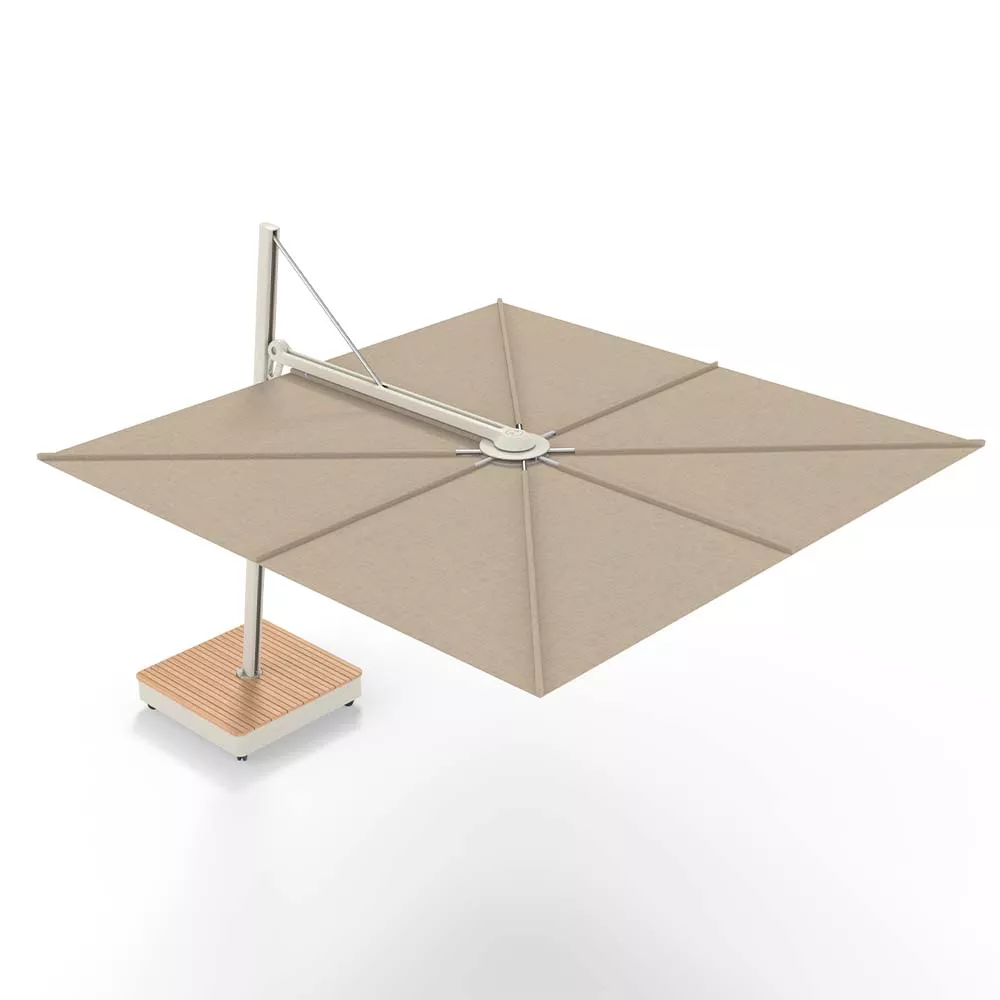 Umbrosa Versa UX Sand, Latte & Safari Sonnenschirm, 300 x 300 cm