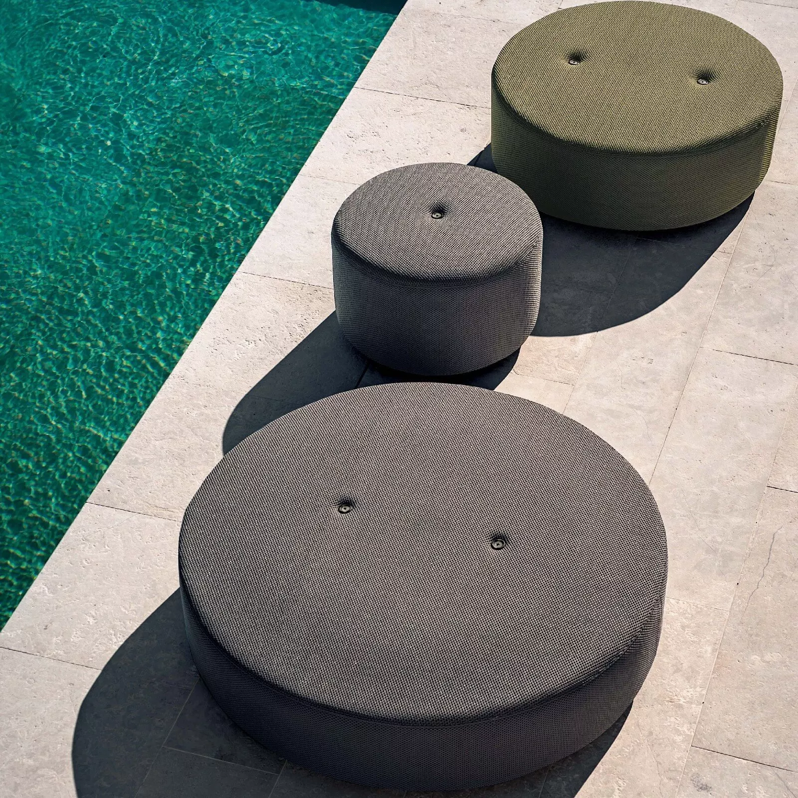Roda Double Gartenhocker rund • Pouf 032 Ø 90 cm
