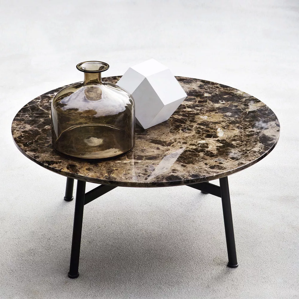 Varaschin Summer Set Loungetisch Ø 70 cm mit HPL oder Marmor Tischplatte