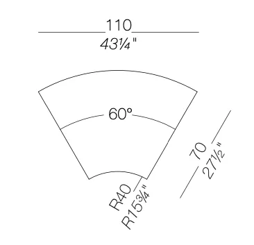 Lapalma Brunch Platte Winkel 60°