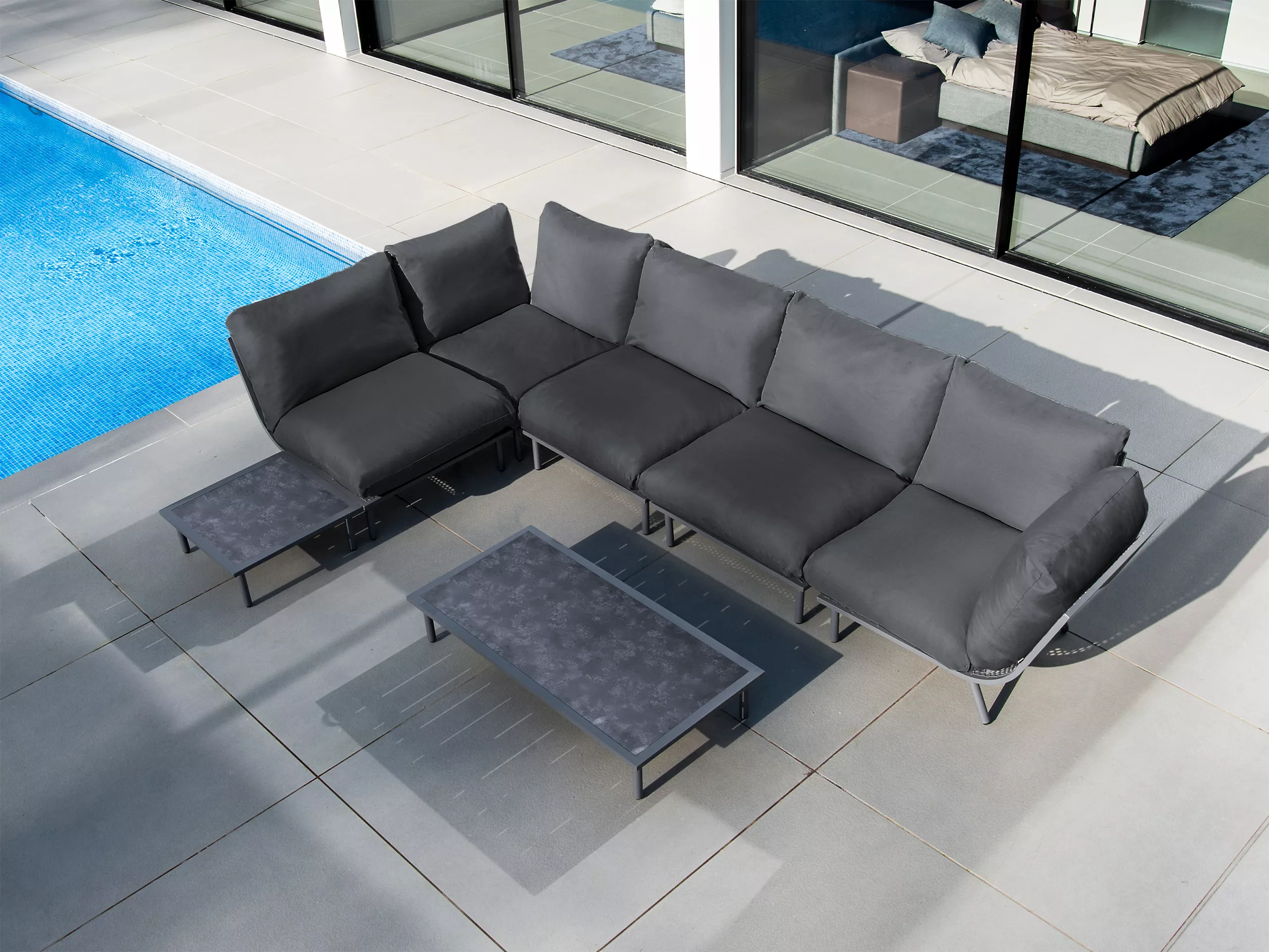 Alexander Rose Beach Lounge Beistelltisch mit HPL-Tischplatte