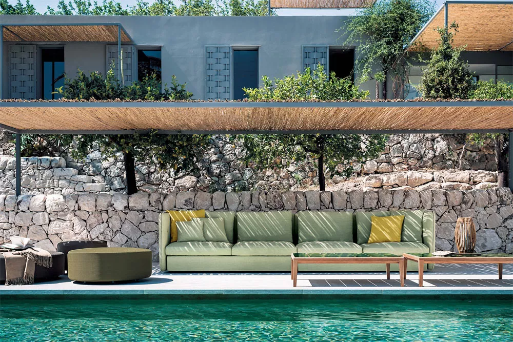 Roda Double Gartenhocker rund • Pouf 032 Ø 90 cm