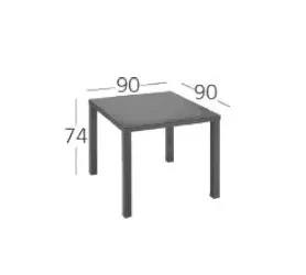 Fast Omnia | Easy Gartentisch | 90 x 90 cm