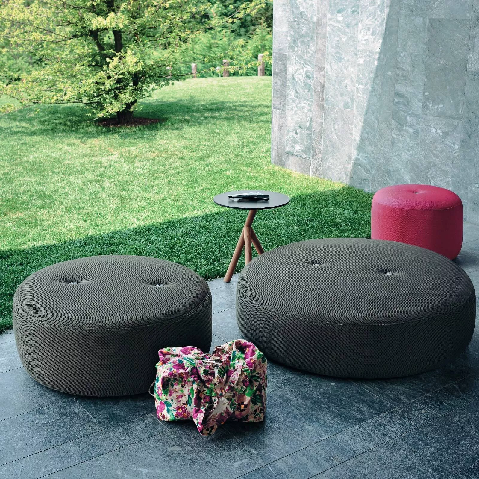 Roda Double Gartenhocker rund • Pouf 032 Ø 90 cm