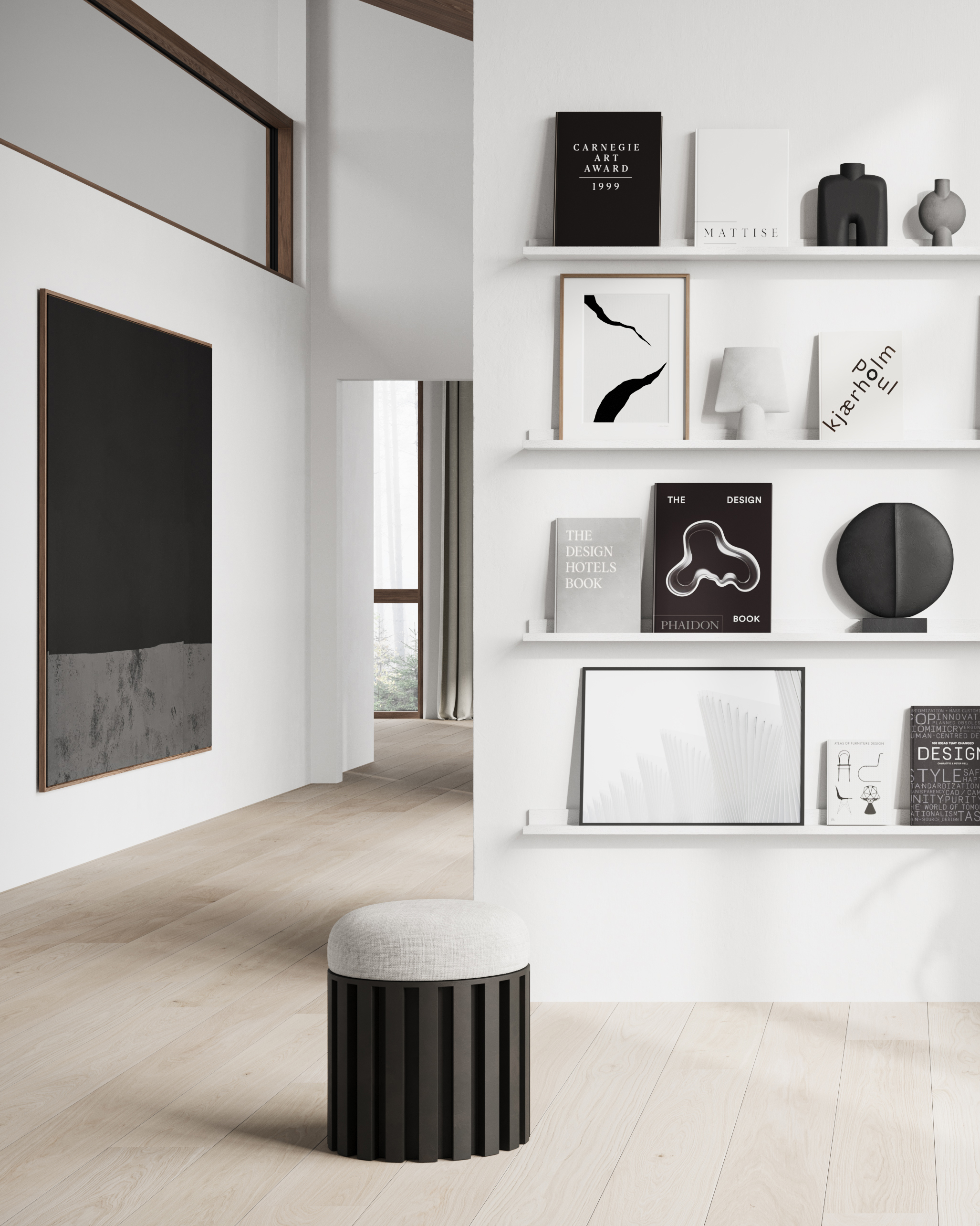 101 COPENHAGEN TRIBU Hocker • zweifarbig •  Faserbetonsockel