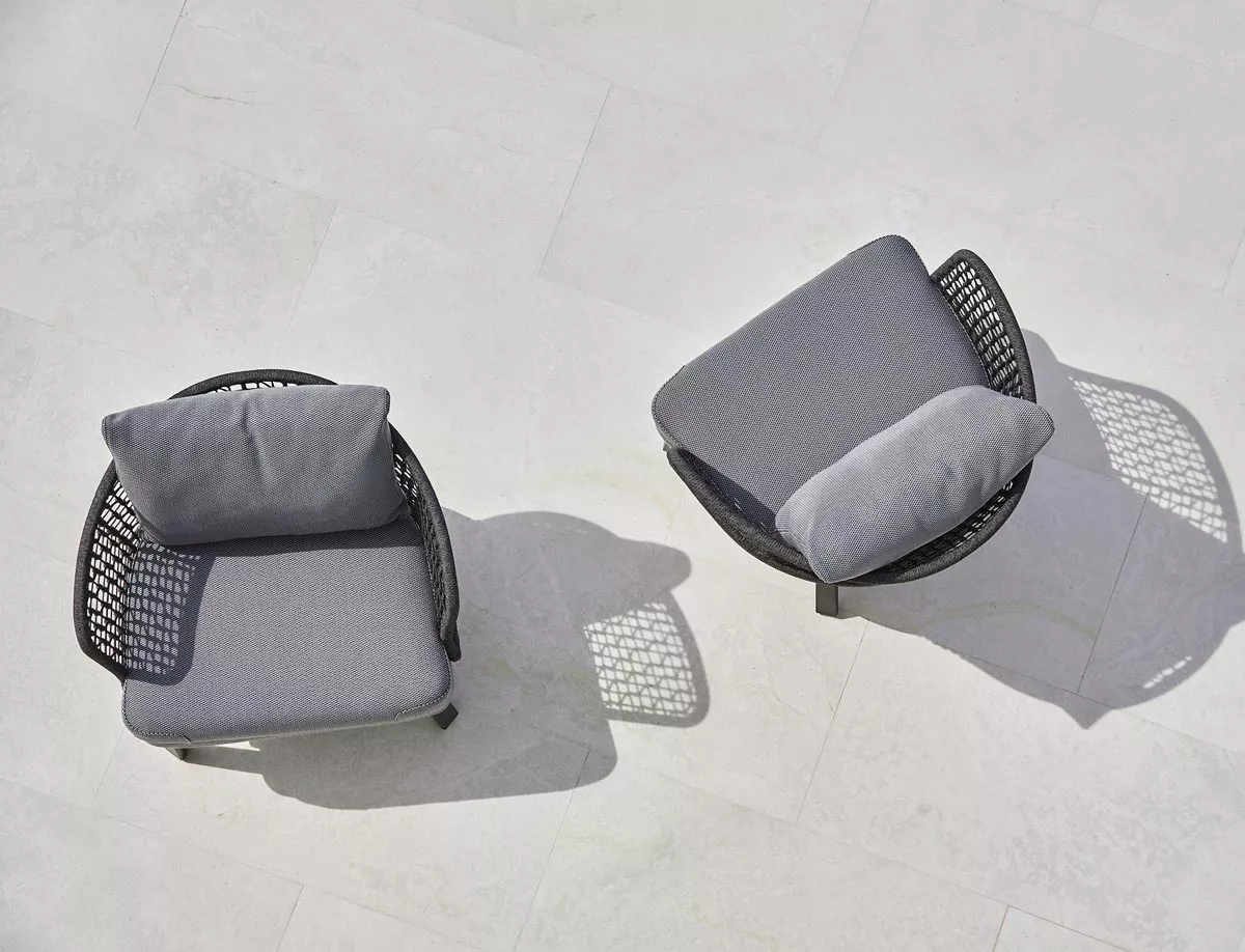 Varaschin Emma Loungesessel 79 cm • Sunbrella / Irokobeine 