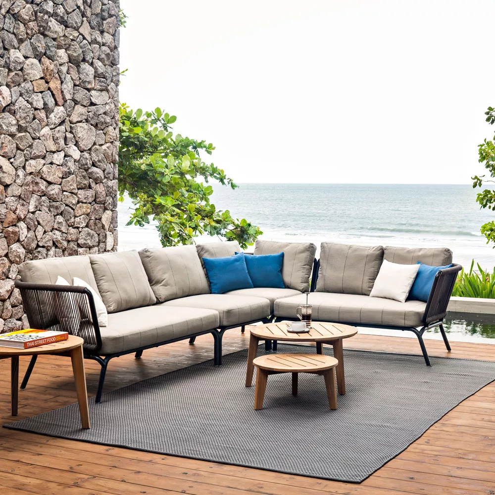 OASIQ YLAND Gartensofa Endmodul Zweisitzer • Loungemodul links