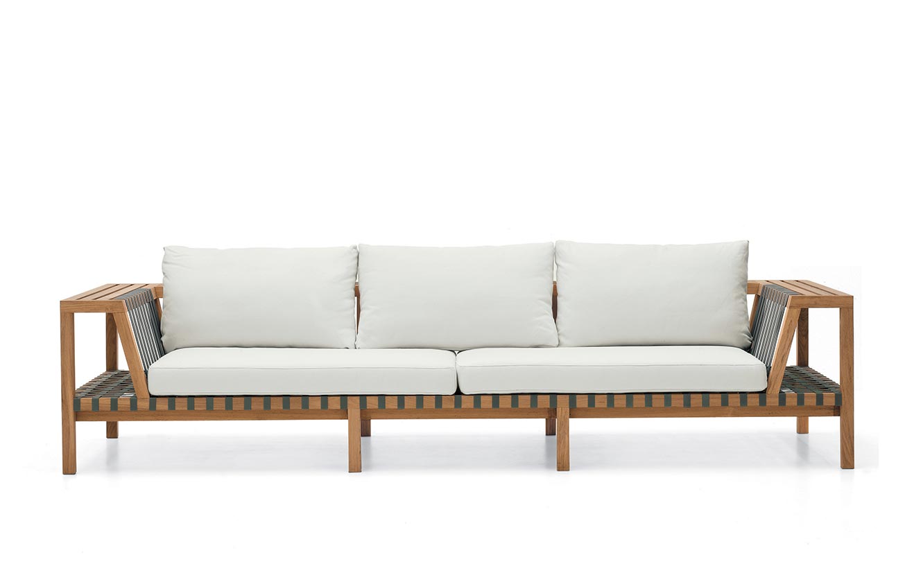 Roda Network Loungesofa 130 aus Teakholz