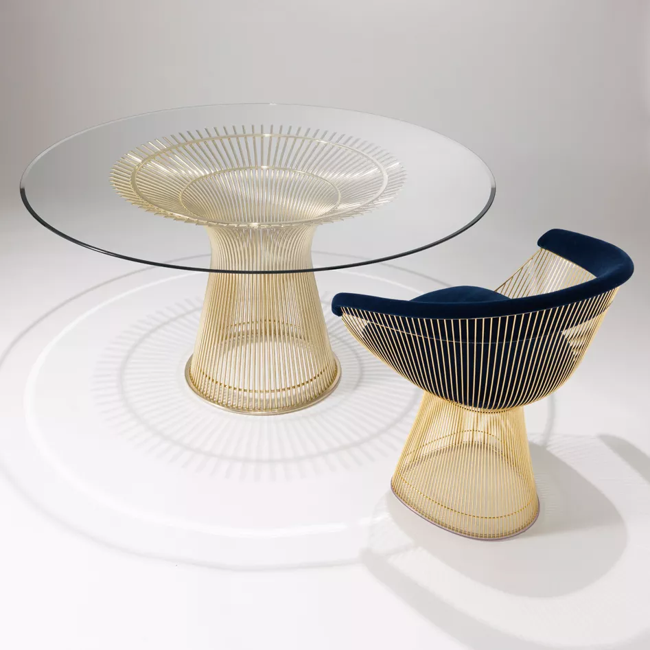 Knoll International • Platner • Armlehnensessel Klein • 74 x 57 x 76cm • Gold 18K
