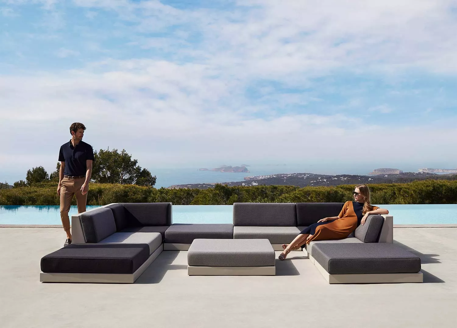 Vondom Pixel Loungesofa Endmodul links | Loungemodul 101 cm