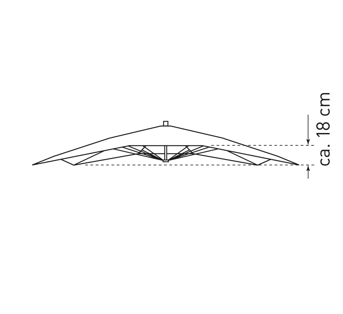 May Sonnenschirm Dacapo DG/DK | quadratisch | 8-Teiler | 260 x 260 cm