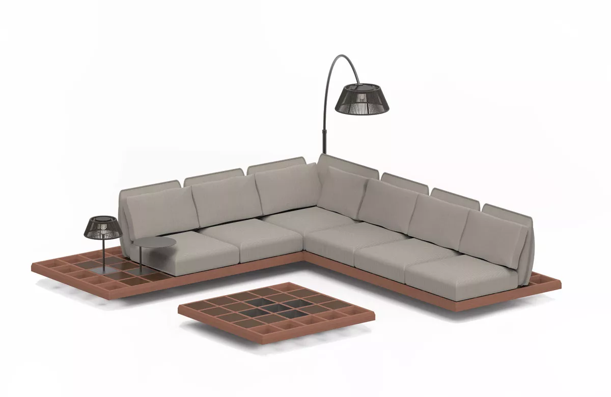 Royal Botania Lounge Set Mozaix 01 Mahagoni inkl. Kissenset Kategorie B