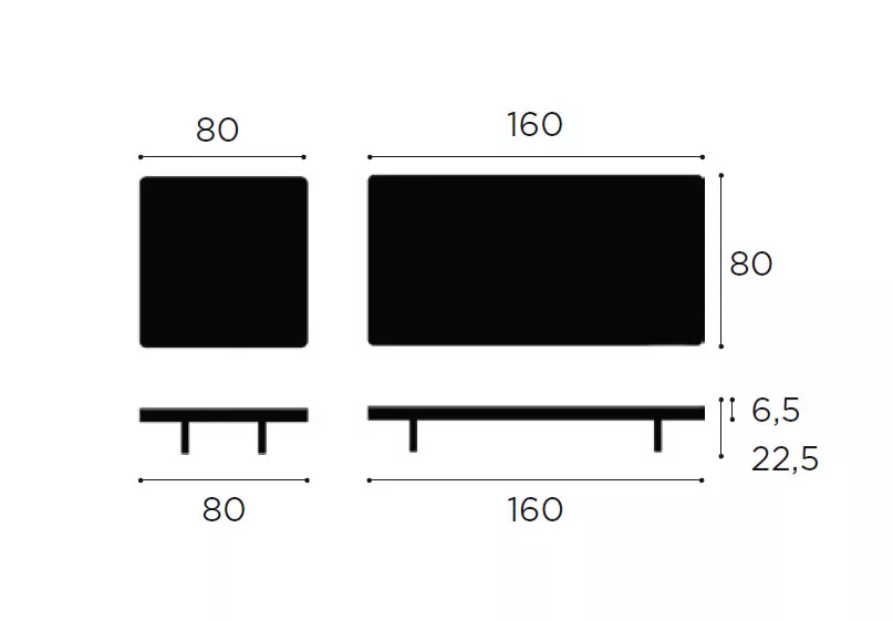 Royal Botania Alura Lounge Kaffeetisch 160 cm