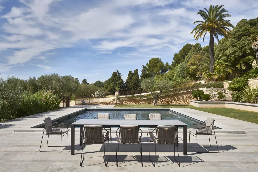 OASIQ MACHAR Gartentisch mit Keramik Tischplatte • Outdoor Esstisch 280 cm