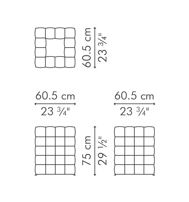 Kenneth Cobonpue Gartentisch Yin & Yang 122 × 122 cm (brown/natural)