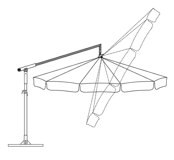 May Sonnenschirm Dacapo DG/DK | quadratisch | 8-Teiler | 260 x 260 cm