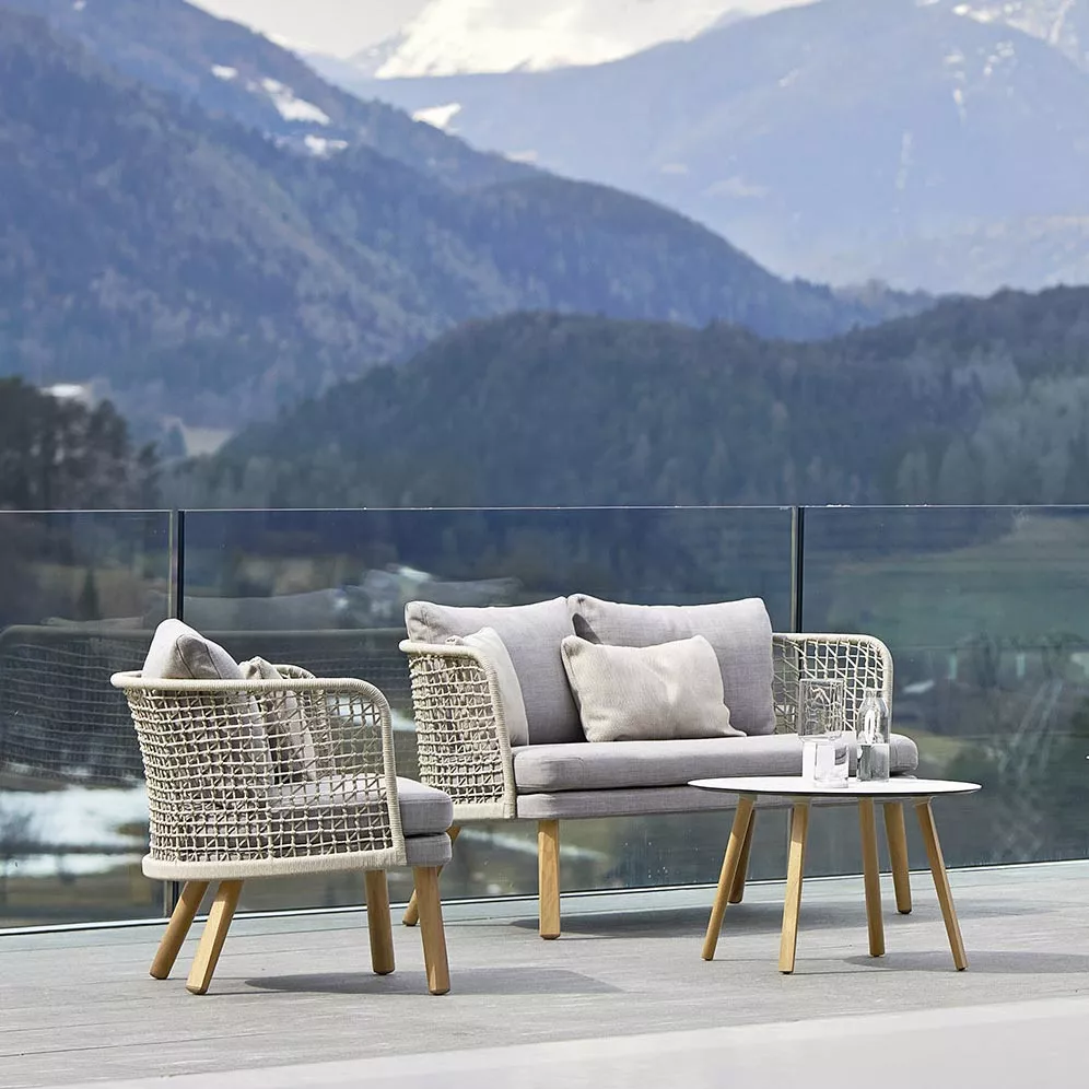 Varaschin Emma Loungesessel 79 cm • Sunbrella / Irokobeine 