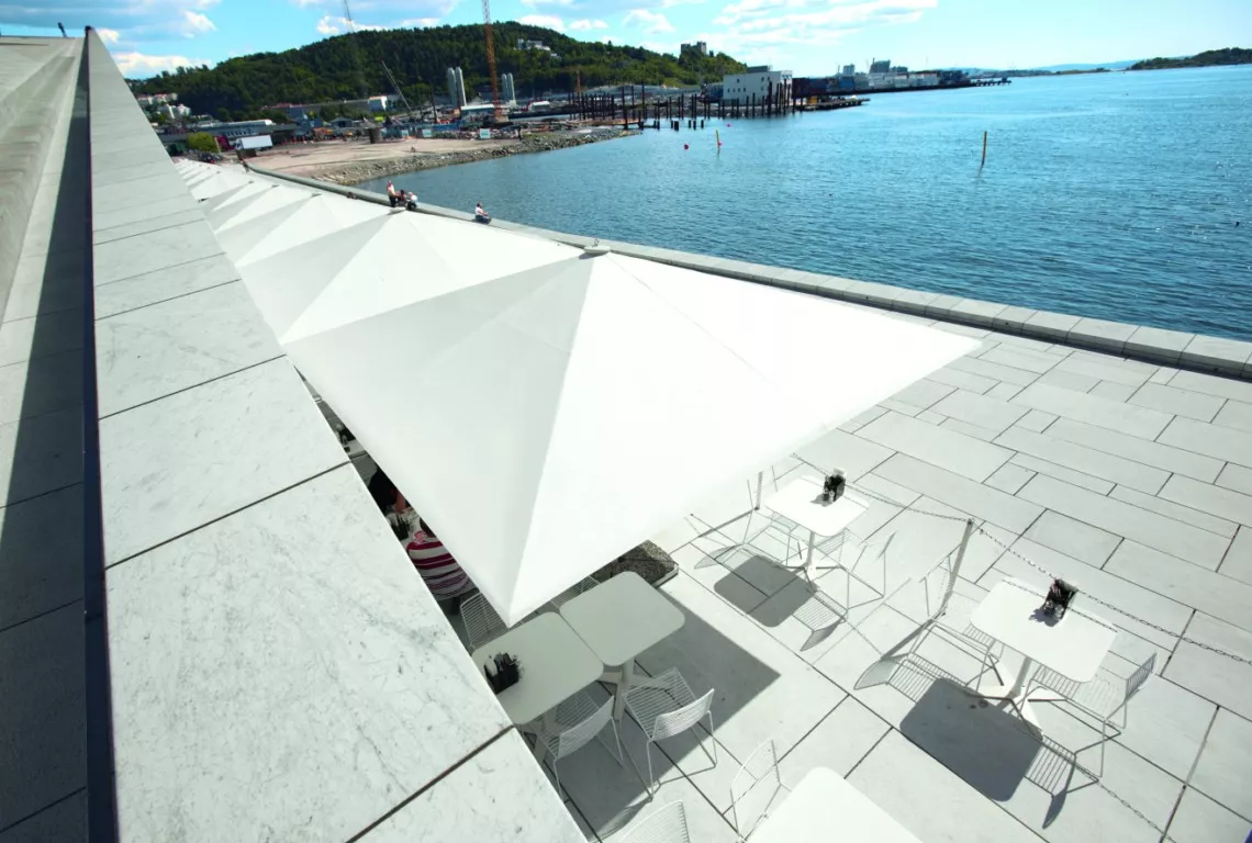 Glatz Gastronomie Sonnenschirm Castello Pro rechteckig 450 x 350 cm