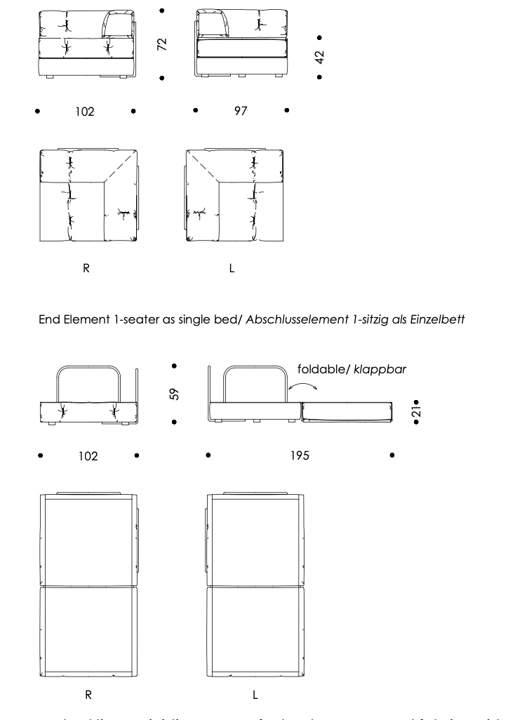 Wittmann ATRIUM • Abschlusselement 102 cm