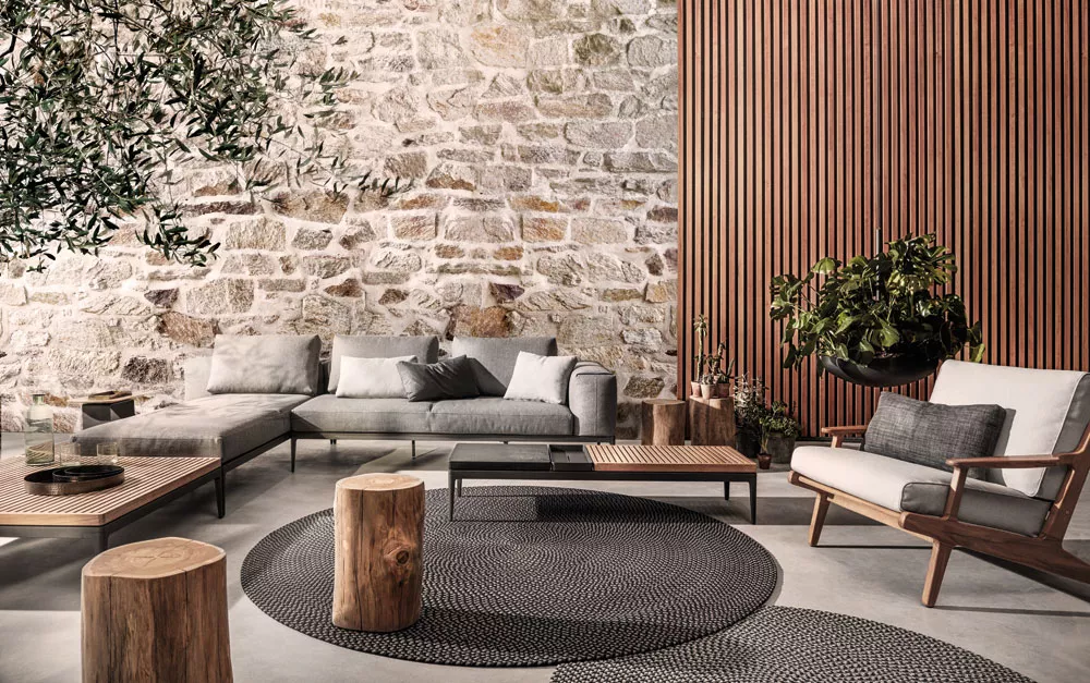 Gloster Grid Endmodul mit Keramik Ablage | L+R