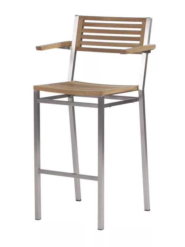 Barlow Tyrie Equinox Teak-Bar-Armlehnstuhl | stapelbar