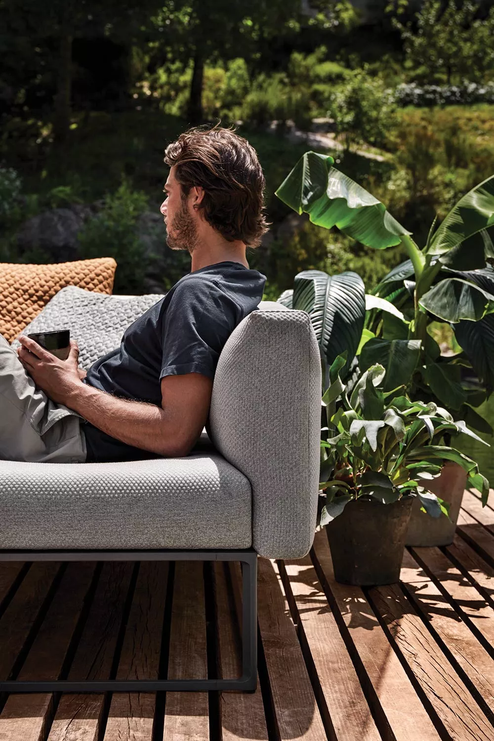 Gloster Maya Loungehocker • Loungemodul 75 cm