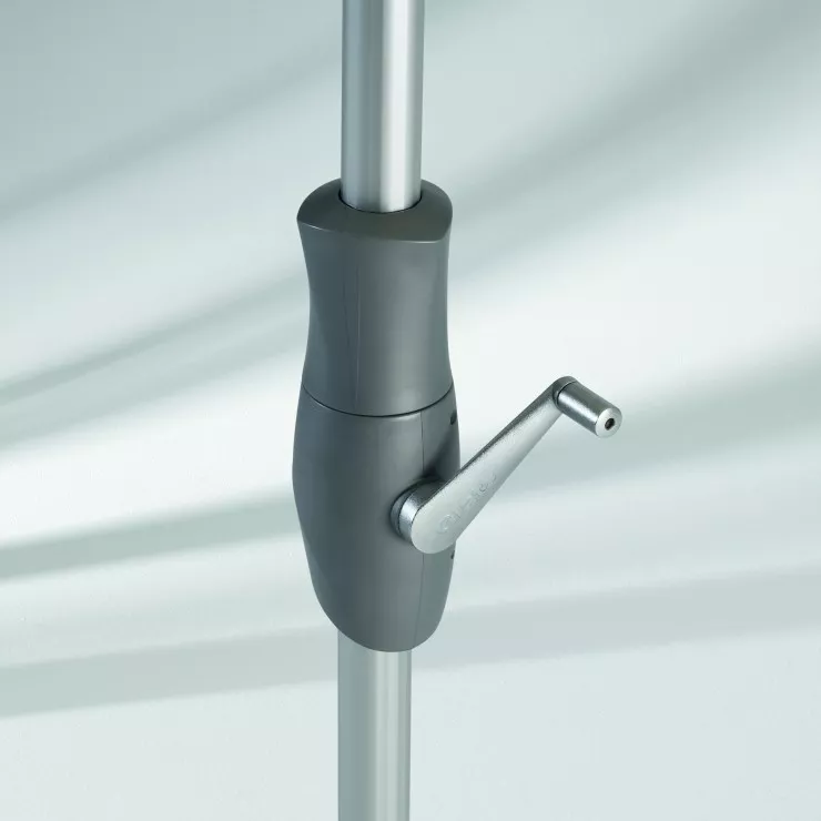 Glatz Sonnenschirm Alu-Twist 240 x 240 cm, Ash - Express Lieferung