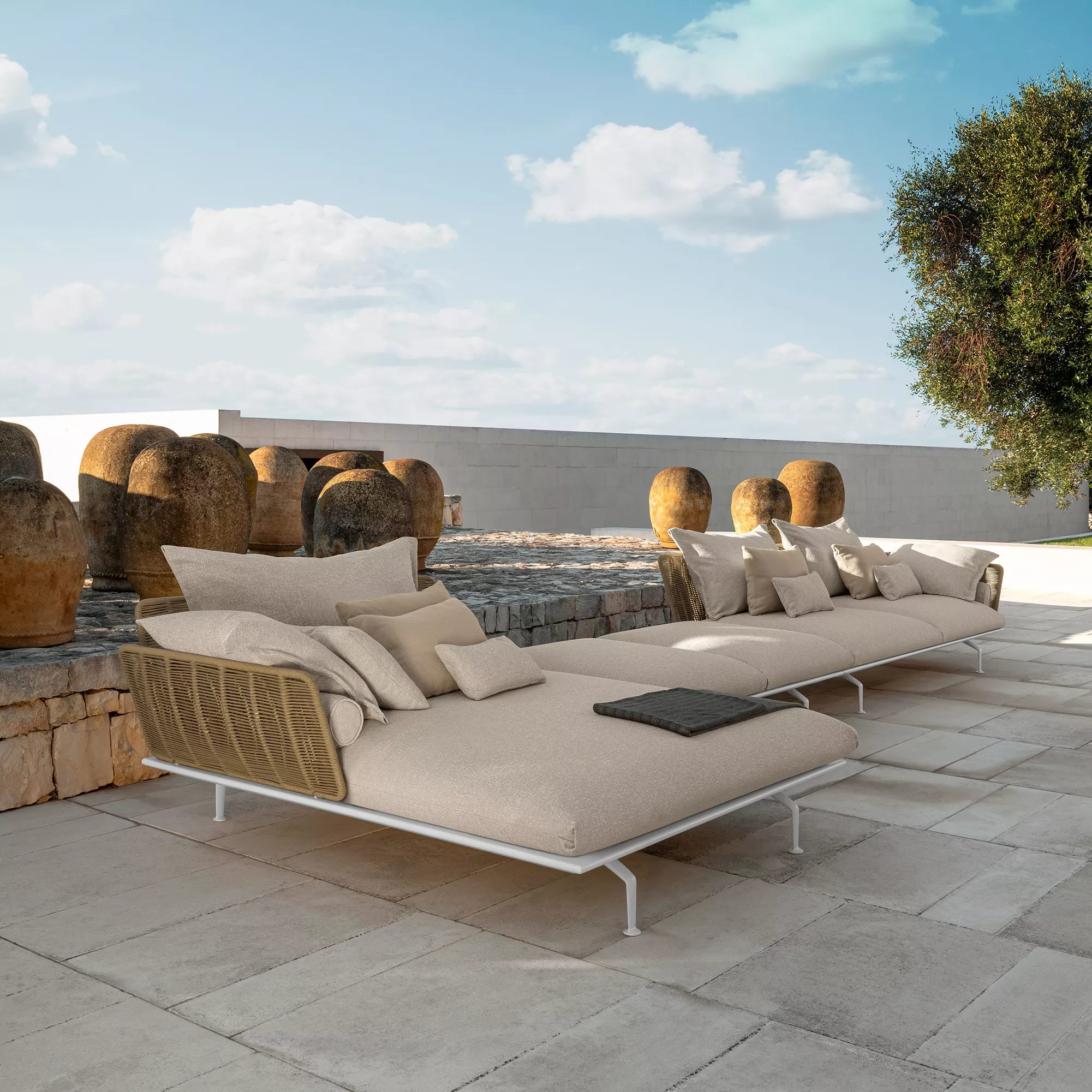 Talenti CRUISE Alu Loungemodul 229cm rechts • niedrige Armlehne