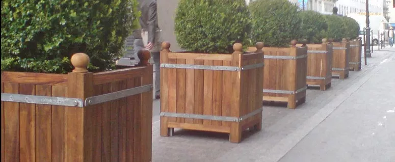 Orangerie Pflanzkübel Teakholz massiv (verschiedene Größen)