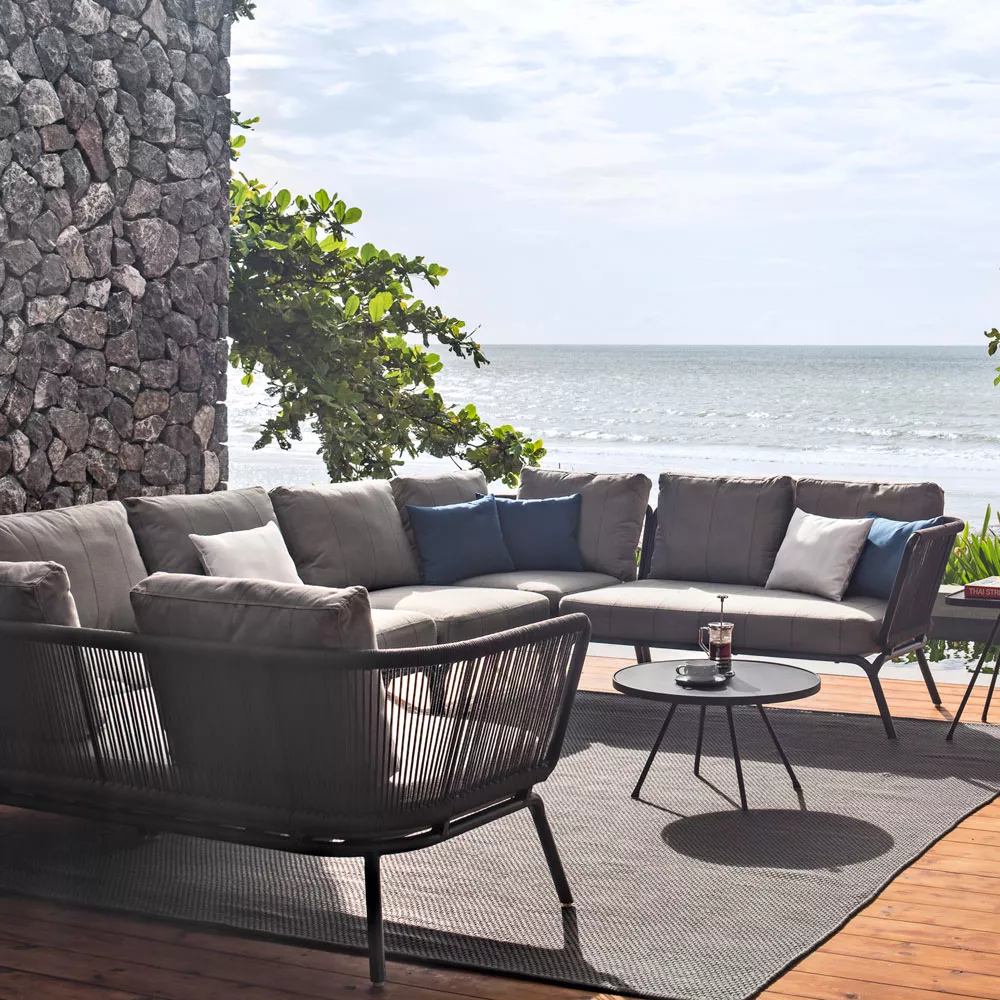 OASIQ YLAND Gartensofa Endmodul Zweisitzer • Loungemodul links