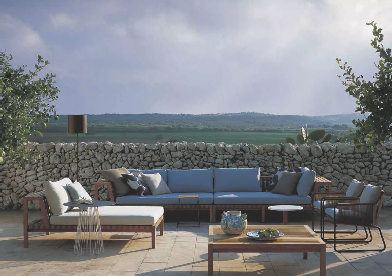 Roda Network Loungesofa 130 aus Teakholz