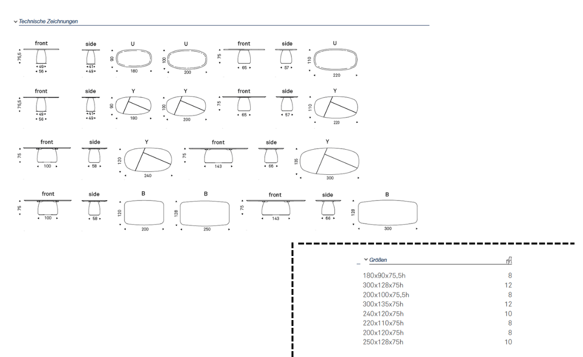 Cattelan Italia BOTERO WOOD Esstisch  •  Holzplatte  •  verschiedene Varianten