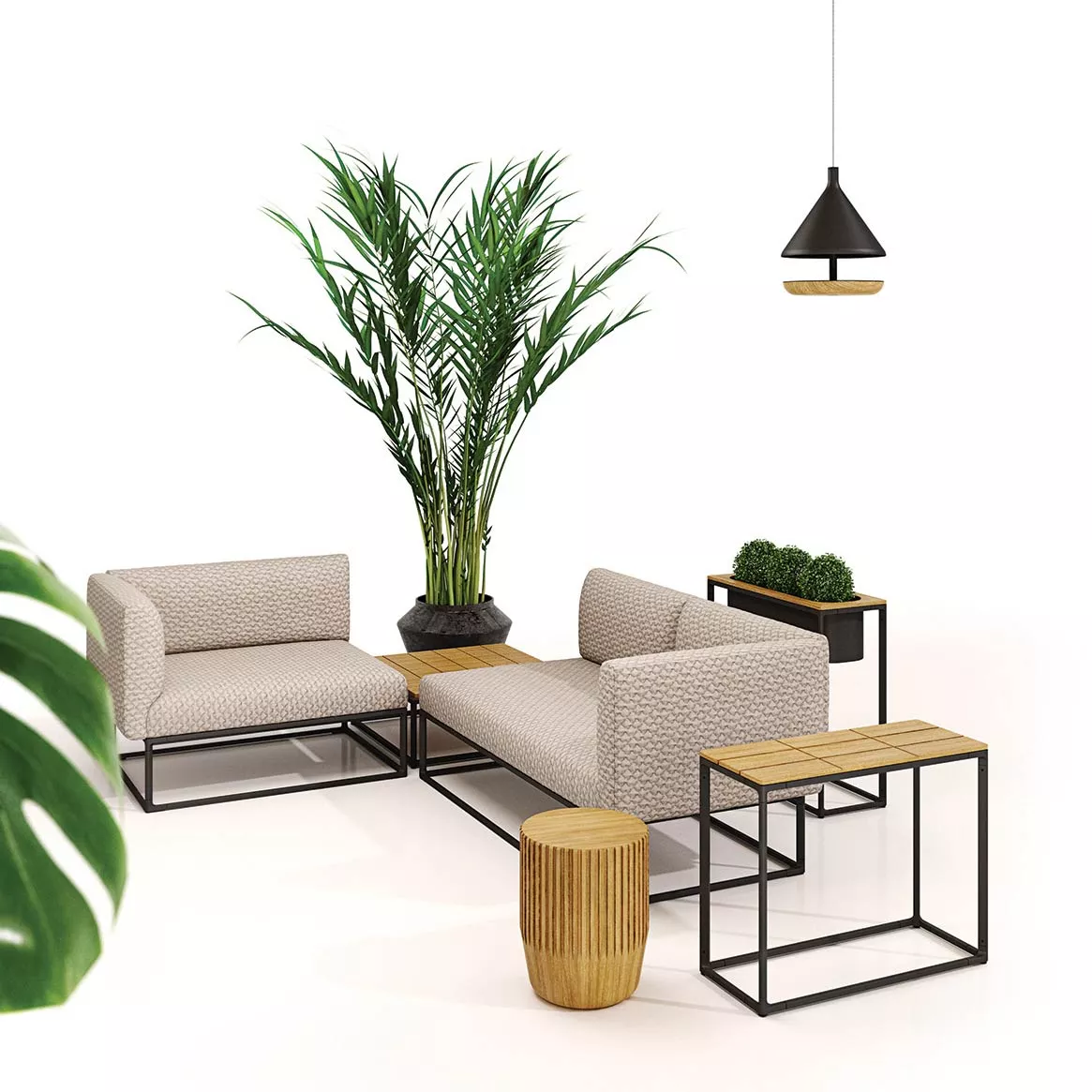 Gloster Maya Loungehocker • Loungemodul 75 cm