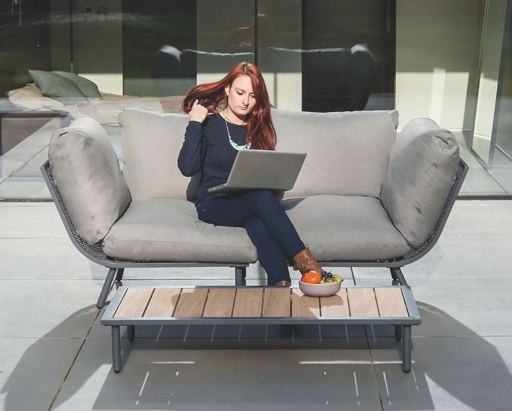 Alexander Rose Beach Loungesofa Mittelmodul mit Kissen