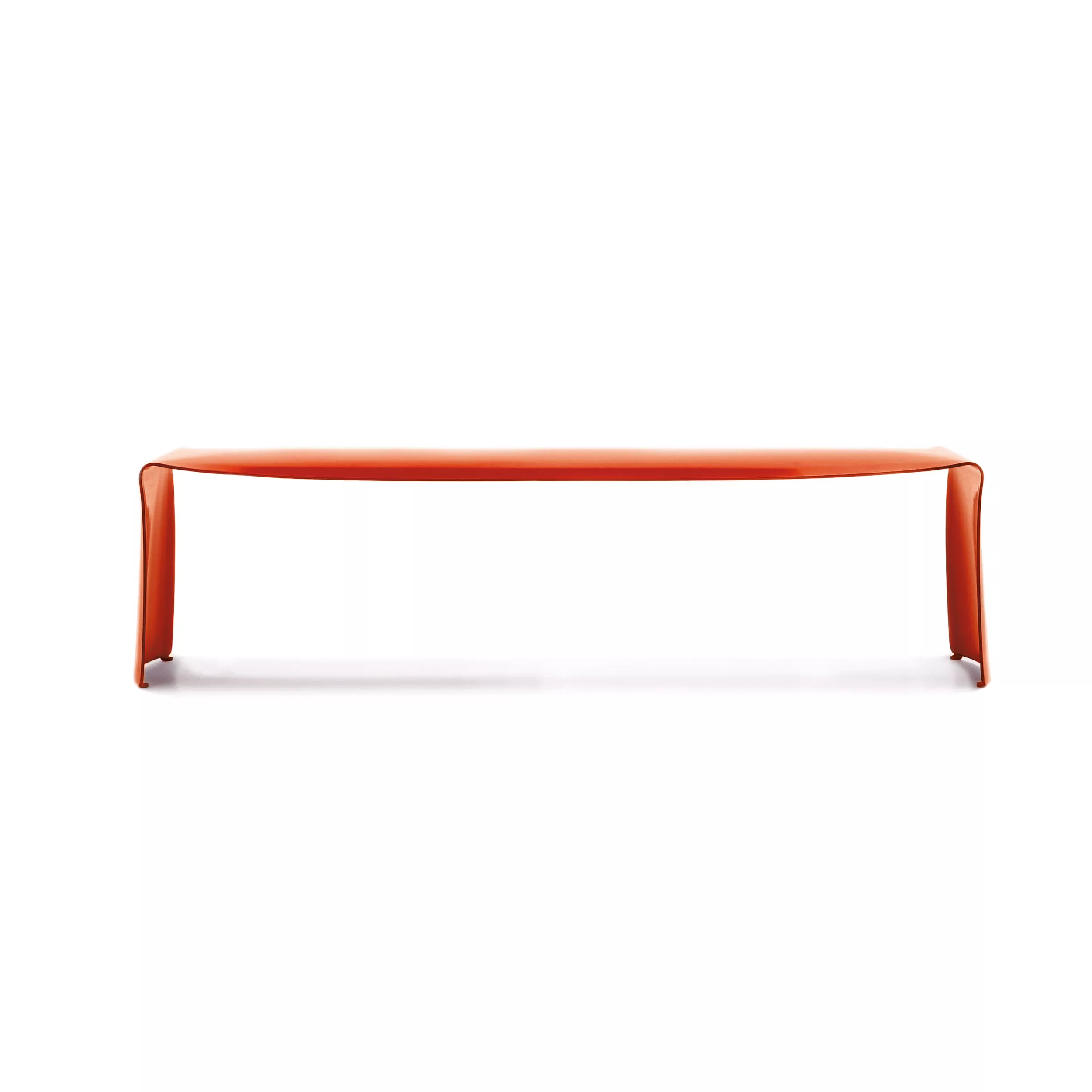 MDF Italia Le Banc Bank in leuchtendem Orange ohne Hintergrund