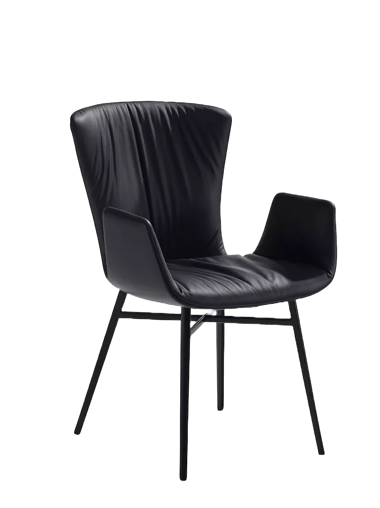 DRAENERT DEXTER Stuhl Leder/Stoff • Gestell Stahl • verschiedene Größen