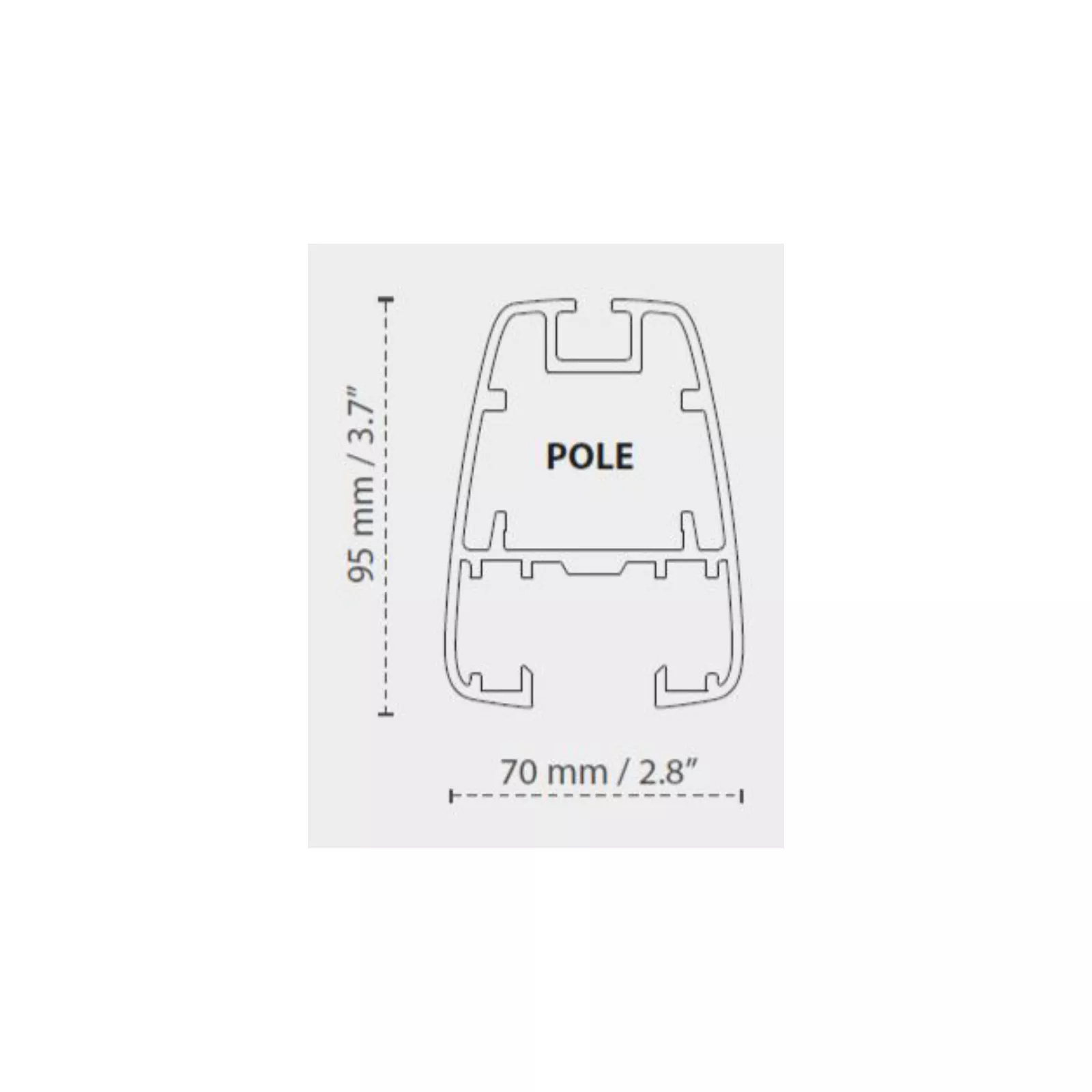 Umbrosa Versa UX Architecture Square & Full Black 300 x 300 cm