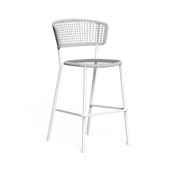 Talenti MOON Alu Barhocker mit Geflecht