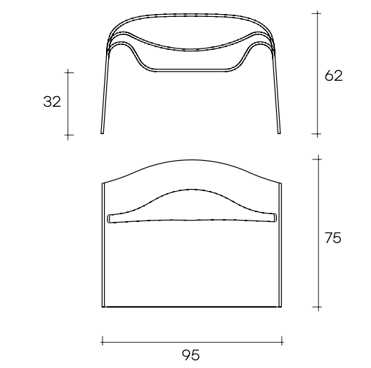 FIAM GHOST Sessel aus gebogenen Glas