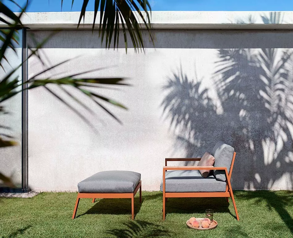 GANDIA BLASCO Timeless Fußhocker • Gartenhocker 75 × 58 cm